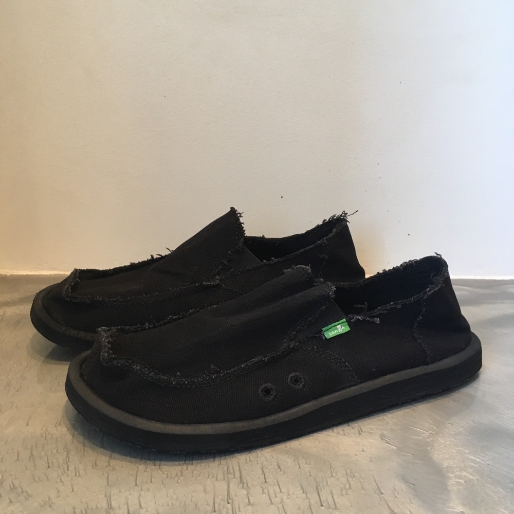 Black Sanuk Loafers